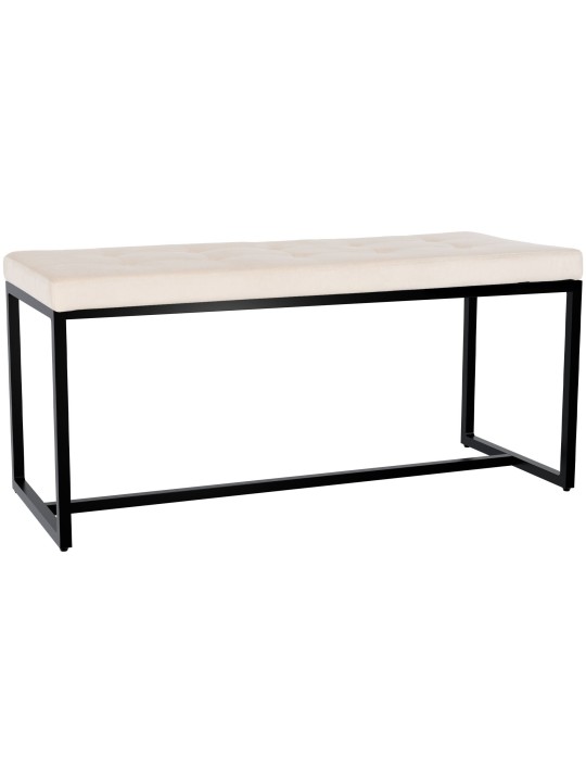 Barci B Velvet Bench, krémová