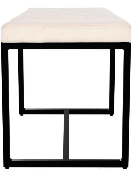 Barci B Velvet Bench, krémová