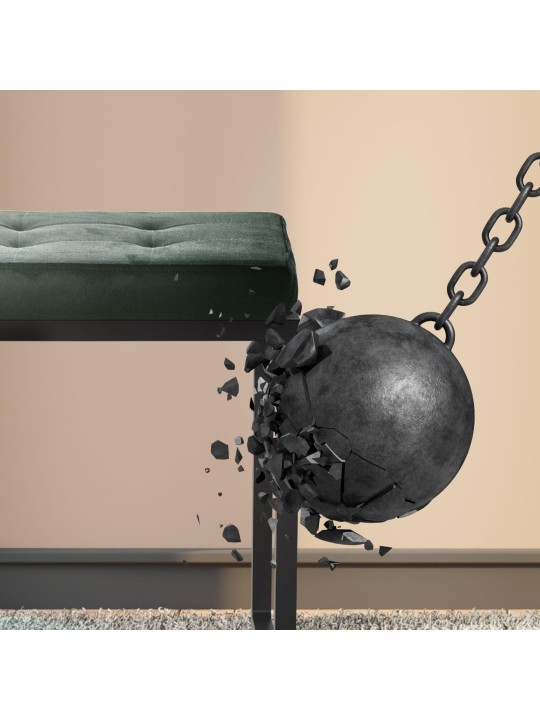 Barci B Velvet Bench, zelená