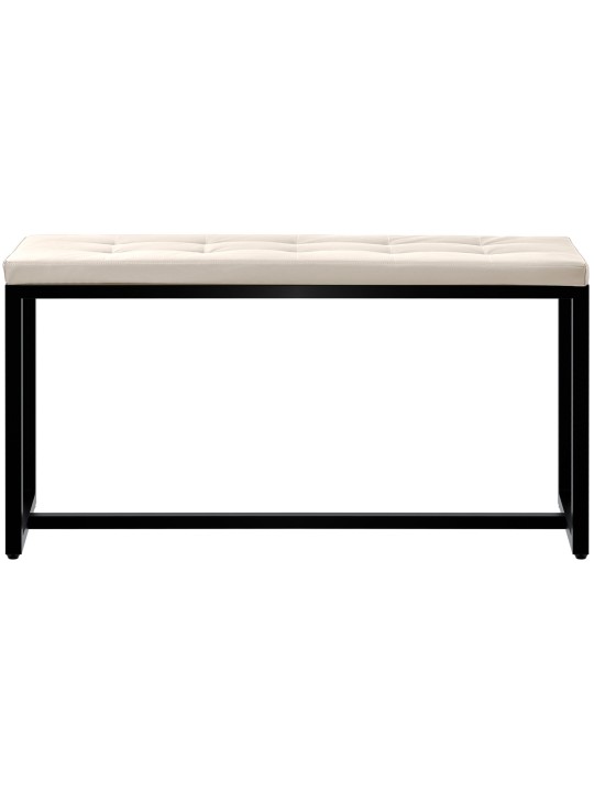 Lavička Barci B imitácia kože, krémová