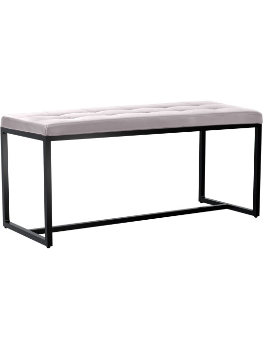 Lavička Barci B imitácia kože, biela