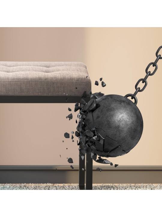 Lavička Barci B látka, sivá