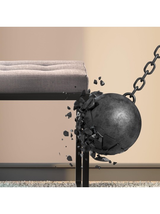 Lavička Barci B látka, tmavosivá