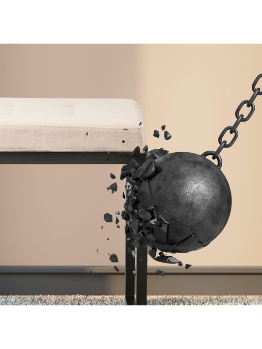 Lavička Barci B látka, krémová