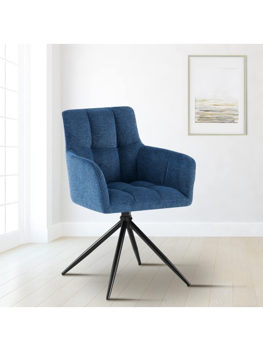 Jedálenská stolička Jonah látka, tmavomodrá