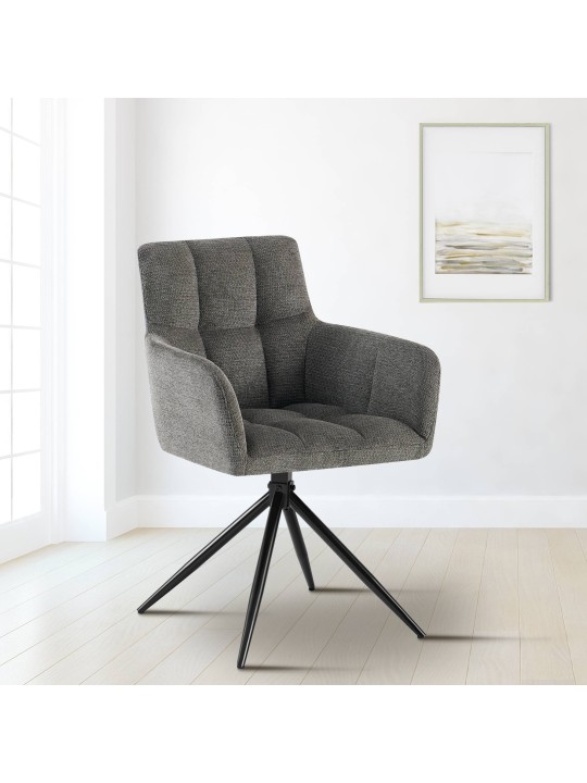 Jedálenská stolička Jonah látka, tmavosivá