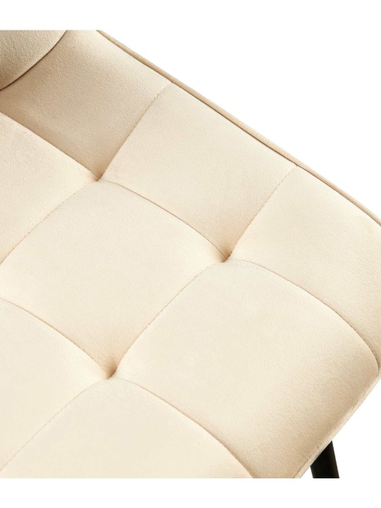 Sada 2 jedálenských stoličiek Gifford velvet, krémová