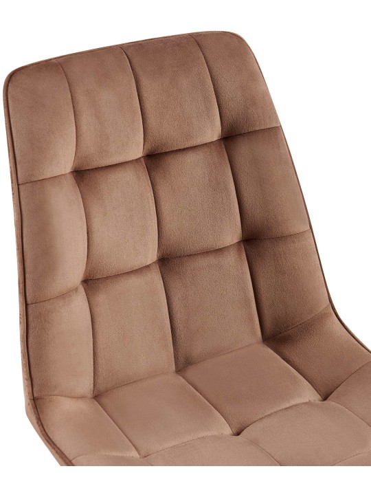 Sada 2 jedálenských stoličiek Gifford velvet, hnedá