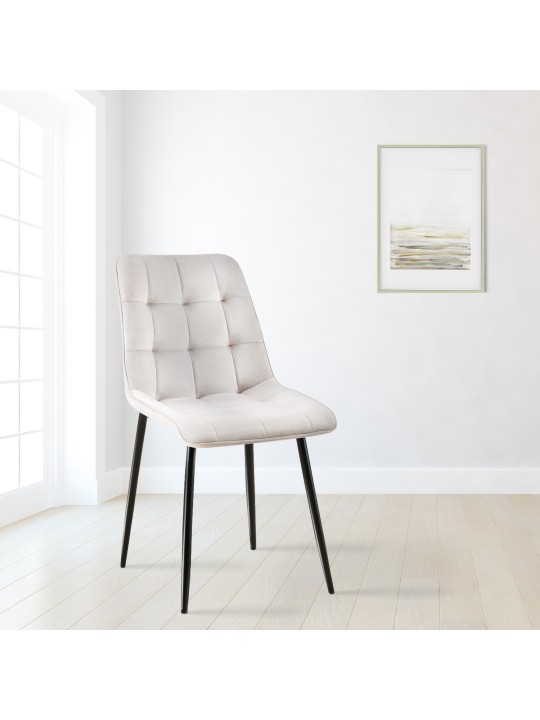 Sada 2 jedálenských stoličiek Gifford velvet, sivá