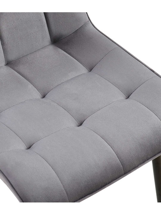 Sada 2 jedálenských stoličiek Gifford velvet, tmavosivá