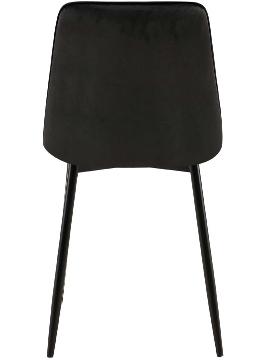 Sada 2 jedálenských stoličiek Gifford velvet, čierna