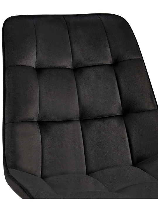 Sada 2 jedálenských stoličiek Gifford velvet, čierna