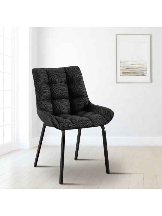 Sada 2 stoličiek látka Saranda, titanovo sivá