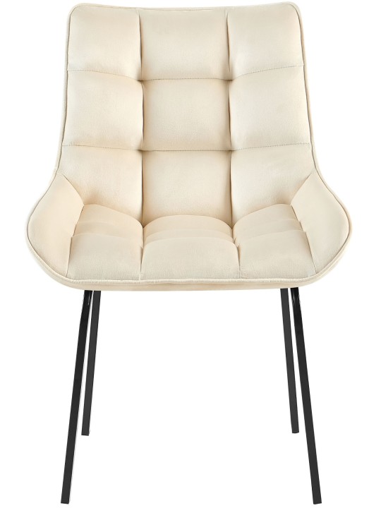 Sada 2 stoličiek Saranda velvet, krémová