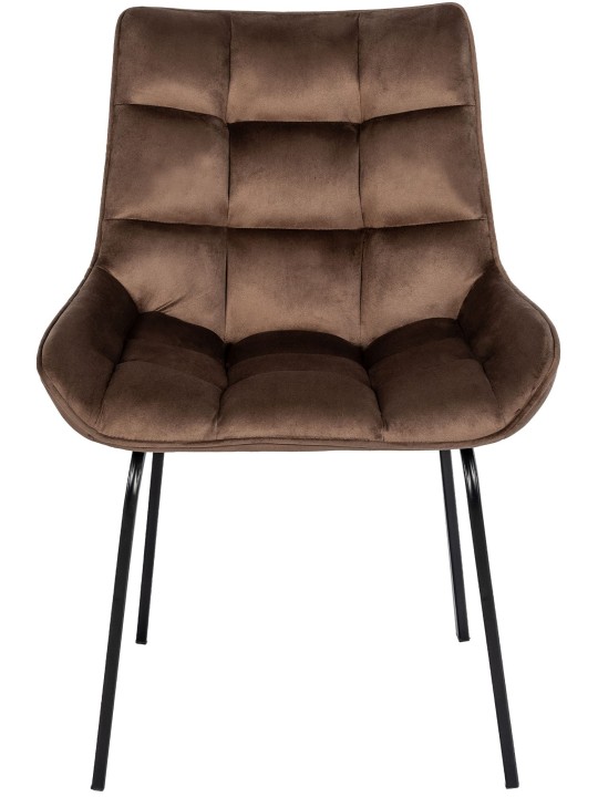 Sada 2 stoličiek Saranda velvet, hnedá