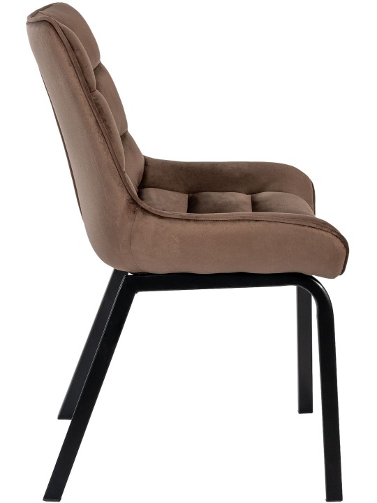 Sada 2 stoličiek Saranda velvet, hnedá