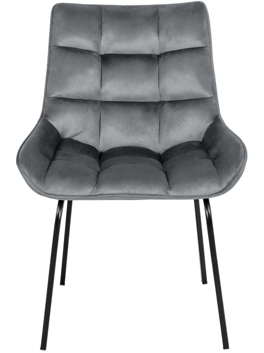 Sada 2 stoličiek Saranda velvet, tmavosivá