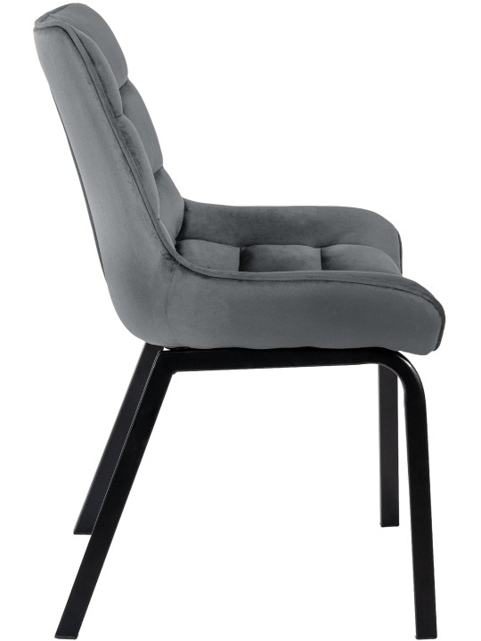Sada 2 stoličiek Saranda velvet, tmavosivá