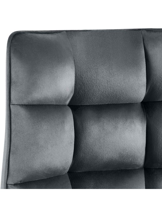 Sada 2 stoličiek Saranda velvet, tmavosivá