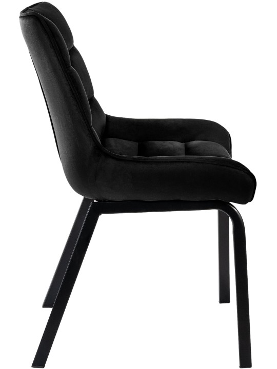 Sada 2 stoličiek Saranda velvet, čierna