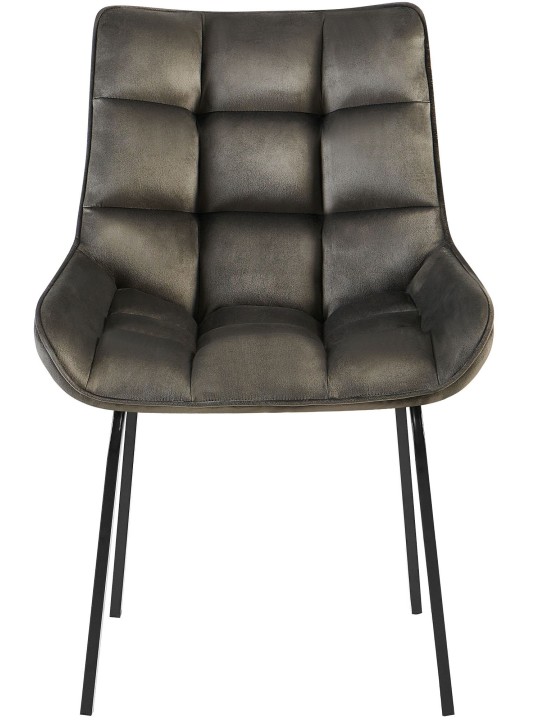 Sada 2 stoličiek Saranda velvet, antracitová