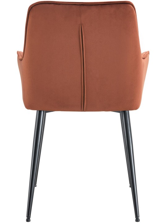 Sada 2 zamatových jedálenských stoličiek Ferndale, hnedá