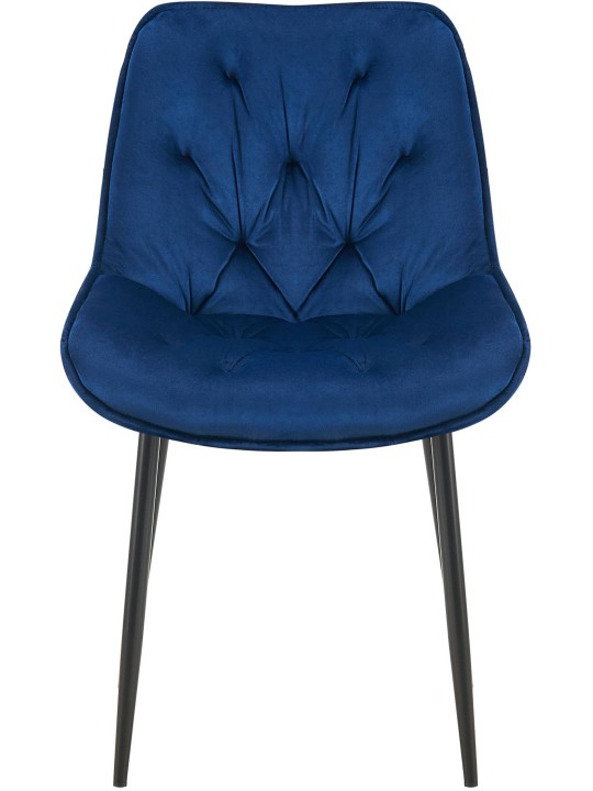 Sada 2 jedálenských stoličiek Wallace velvet, modrá