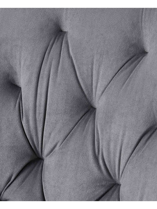 Sada 2 jedálenských stoličiek Wallace velvet, tmavosivá