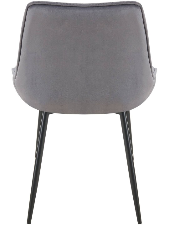 Sada 2 jedálenských stoličiek Wallace velvet, tmavosivá