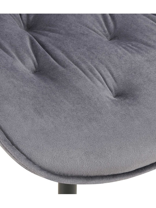 Sada 2 jedálenských stoličiek Wallace velvet, tmavosivá