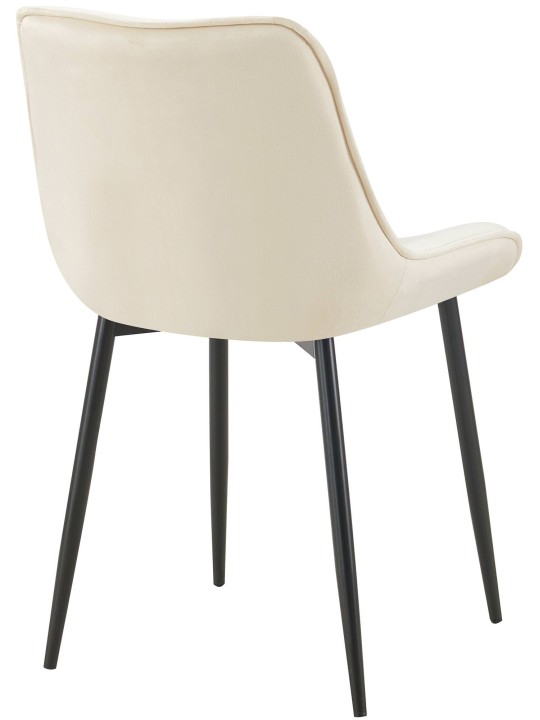 Sada 2 jedálenských stoličiek Wallace velvet, krémová