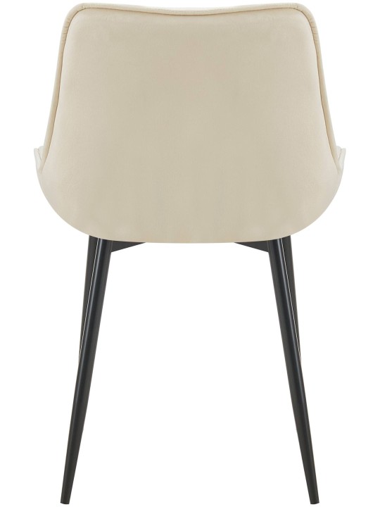 Sada 2 jedálenských stoličiek Wallace velvet, krémová