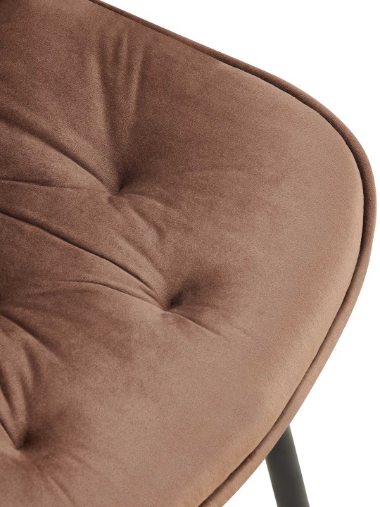 Sada 2 jedálenských stoličiek Wallace velvet, hnedá