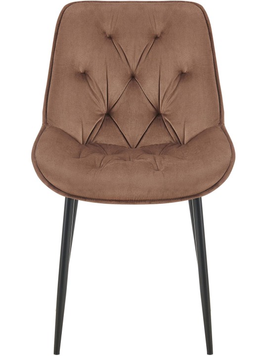 Sada 2 jedálenských stoličiek Wallace velvet, hnedá
