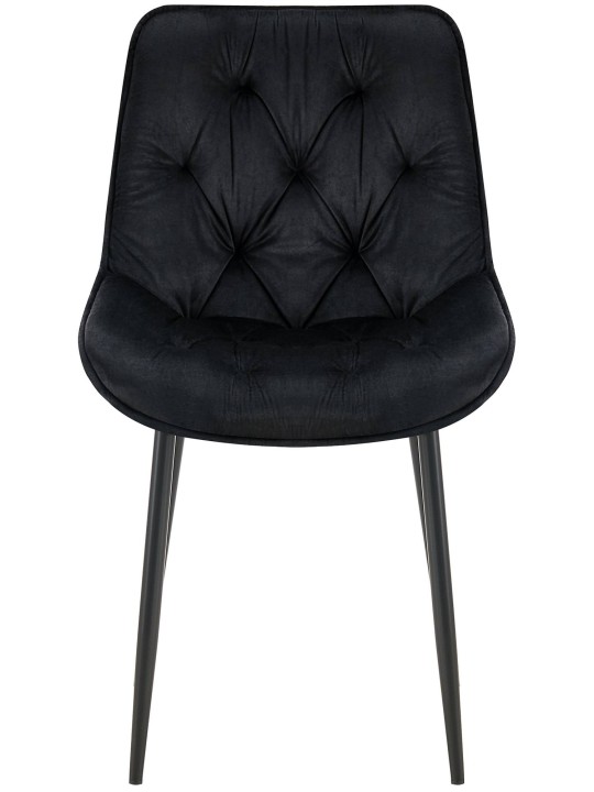 Sada 2 jedálenských stoličiek Wallace velvet, čierna