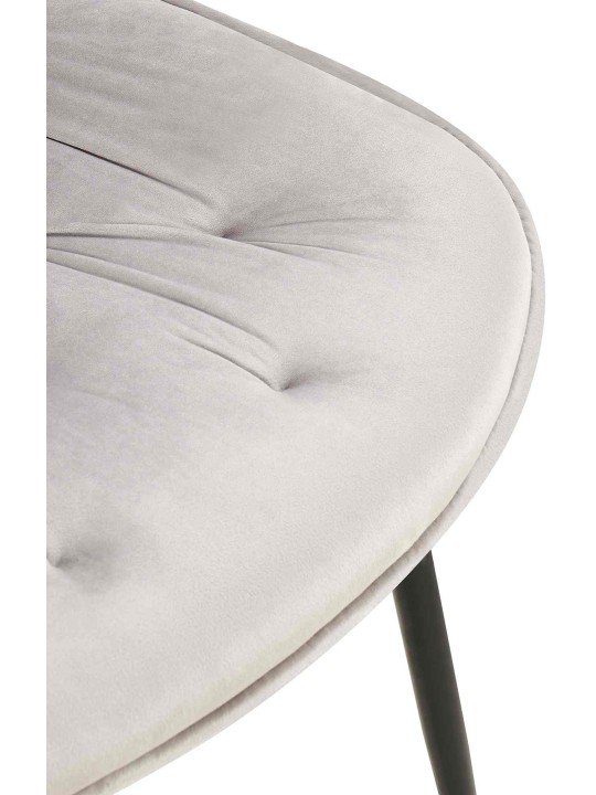 Sada 2 jedálenských stoličiek Wallace velvet, sivá