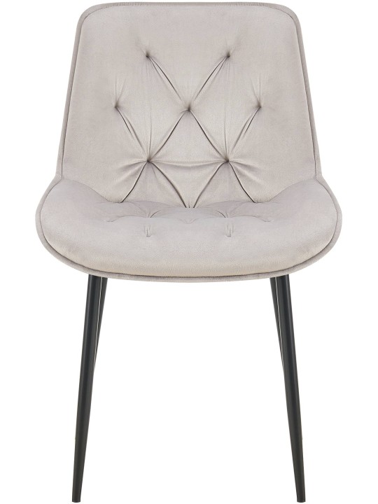 Sada 2 jedálenských stoličiek Wallace velvet, sivá