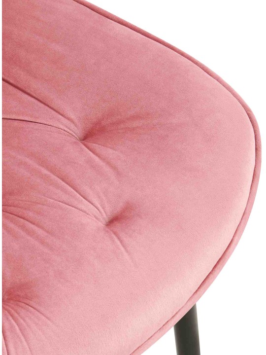 Sada 2 jedálenských stoličiek Wallace velvet, ružová