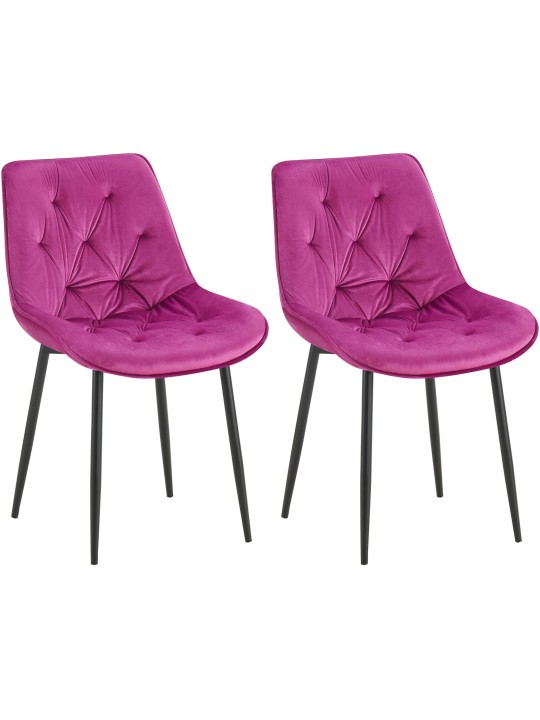 Sada 2 jedálenských stoličiek Wallace velvet, fialová