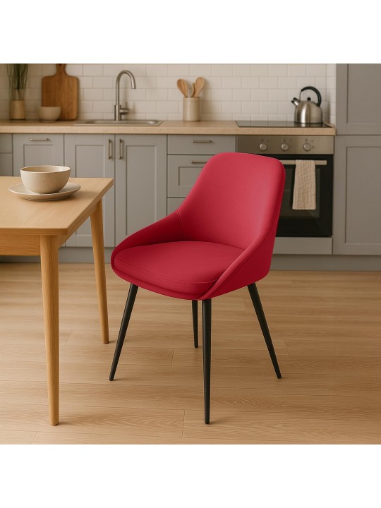 Elmira zamatová jedálenská stolička, červená