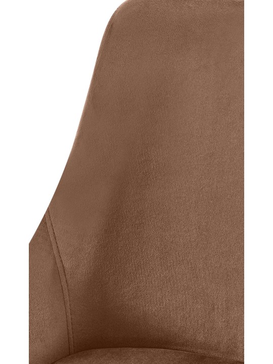Jedálenská stolička Elmira velvet gold, hnedá