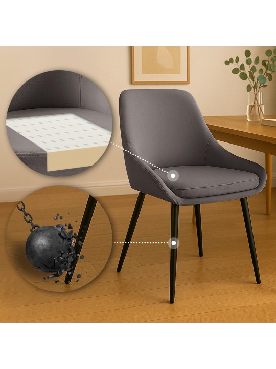 Elmira zamatová jedálenská stolička, antracitová