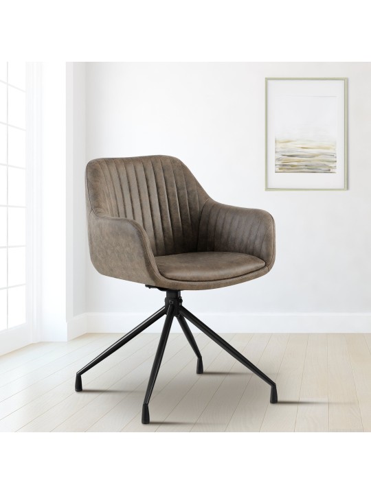 Sada 2 jedálenských stoličiek Welby Vintage, sivá