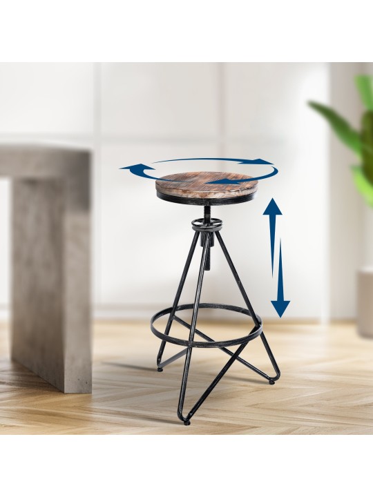 Sada 2 barových stoličiek Karla, strieborná