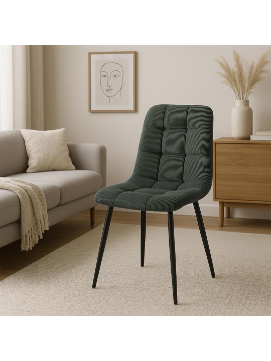 Stolička do jedálne Antibes Cord, zelená