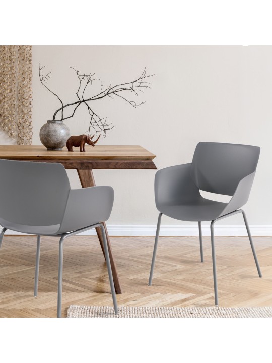 Sada 2 stoličiek Alpena, tmavosivá