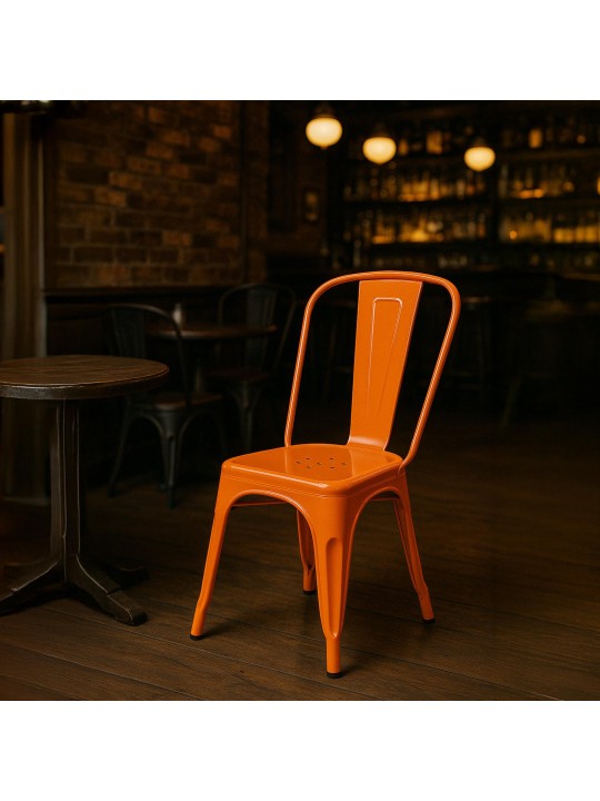Sada 4 stoličiek Benedikt, oranžová