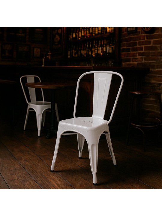 Sada 4 stoličiek Benedikt, biela