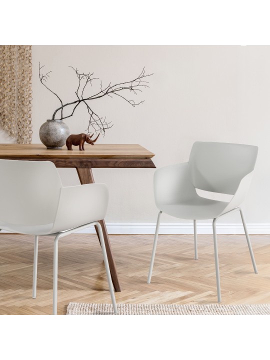 Sada 2 stoličiek Alpena, svetlosivá