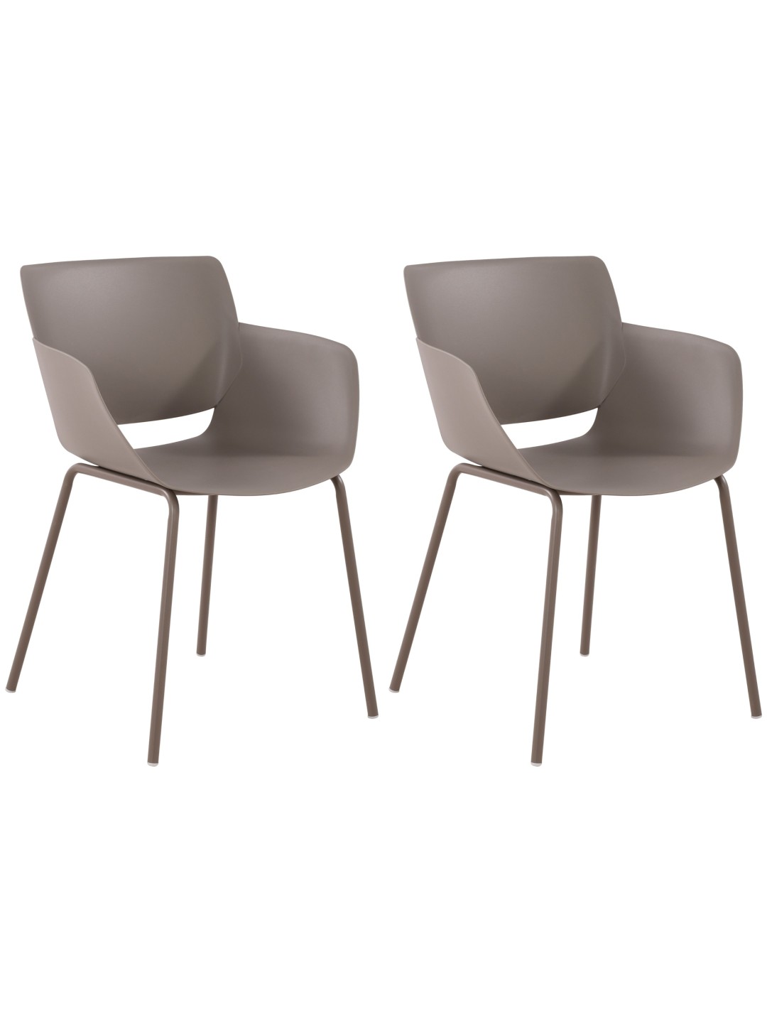 Sada 2 stoličiek Alpena, šedohnedá